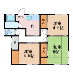 寿北酒井貸家　北西棟の物件間取画像